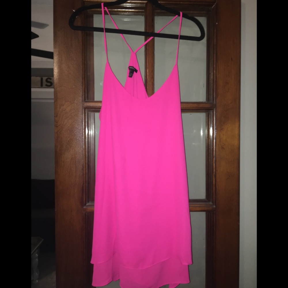 Racerback Forever 21 hot pink shift dress